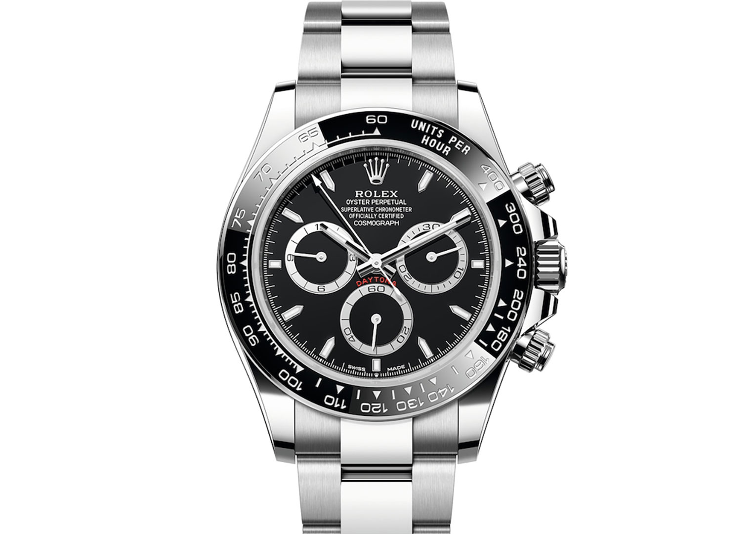 The very latest steel Daytona with black dial, reference 12500LN