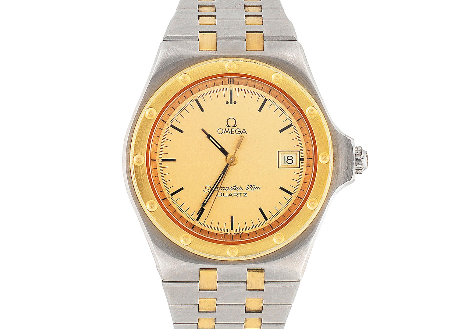 The Seamaster went through a "Gerald Genta" phase in the 1980s. Image courtesy of Bonhams